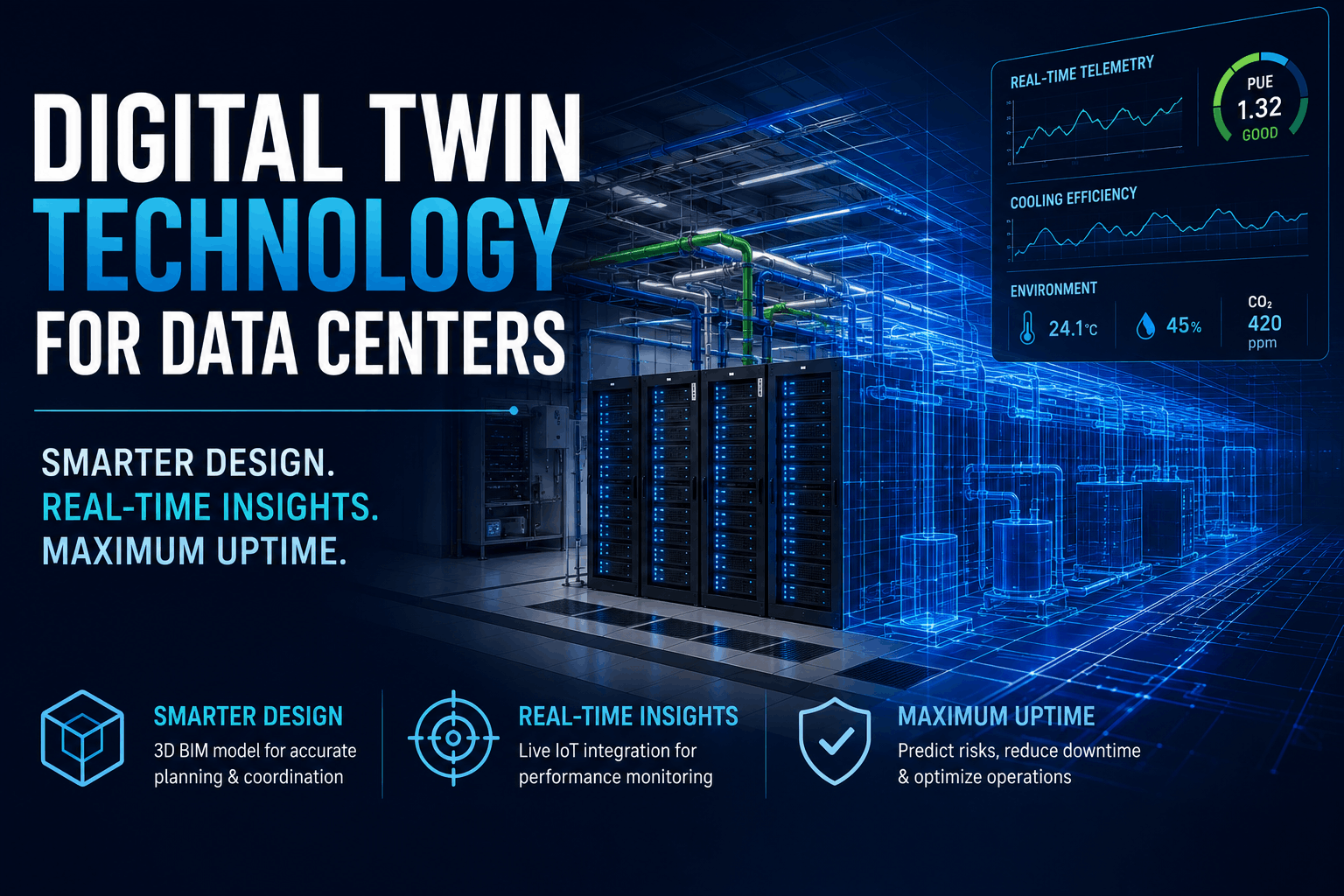 Digital twin technology for data centers