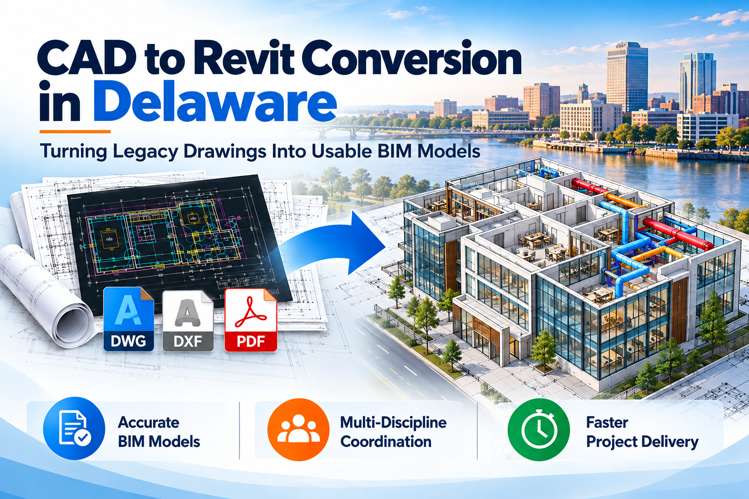 CAD to Revit Conversion in delaware